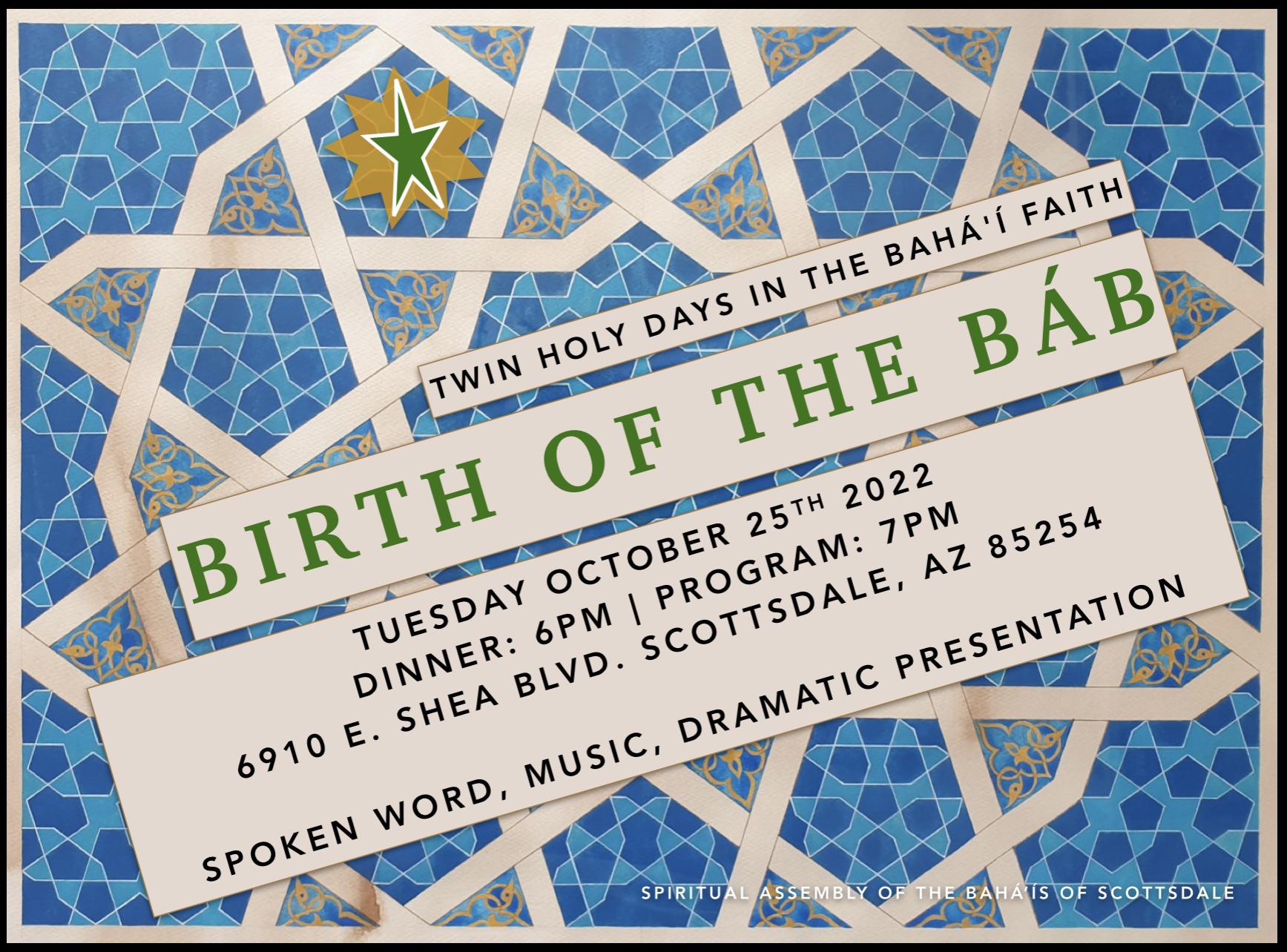 Birth Of The Báb 2022 Bahá í Faith Unity Oneness Promised Day